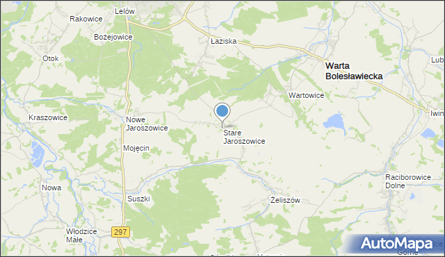 mapa Stare Jaroszowice, Stare Jaroszowice na mapie Targeo